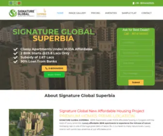SignatureGlobalsuperbiia.com(95 Gurugram) Screenshot