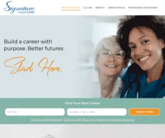 Signaturehealthcarejobs.com(Signature Health) Screenshot