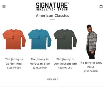 Signatureinnovationgroup.com(Signature Clothing) Screenshot