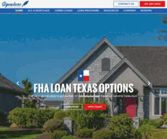 Signaturelendingservices.com(FHA Loan Texas) Screenshot