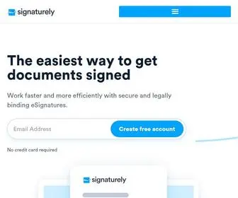 Signaturely.com(Upload a document now and get it legally signed in minutes. Signaturely) Screenshot