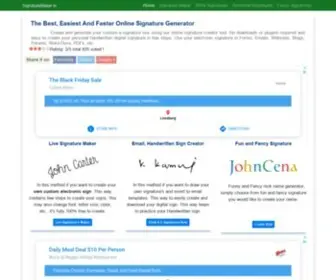 Signaturemaker.in(Make your Own Digital Signatures Online) Screenshot