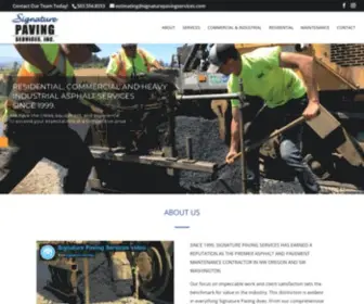 Signaturepavingservices.com(Asphalt Paving Contractors Sherwood OR) Screenshot