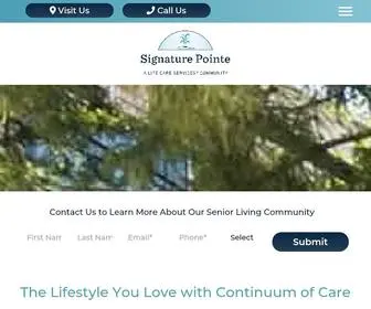 Signaturepointelcs.com(Senior Living in Dallas) Screenshot