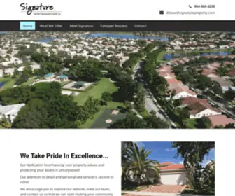 Signatureproperty.com(Property Management in Florida) Screenshot