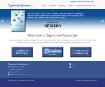 Signatureresources.com(Signature Resources) Screenshot