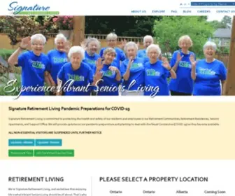 Signatureretirementliving.com(At Signature Retirement Living we believe that enjoying life) Screenshot