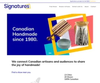 Signatures.ca(Canadian handmade maker markets and artisan craft shows) Screenshot