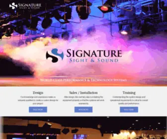 Signaturesightandsound.com(Signature Sight & Sound) Screenshot