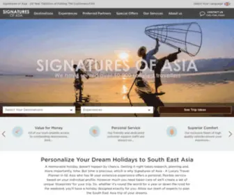 Signaturesofasia.com(Private Luxury Journeys to South East Asia) Screenshot