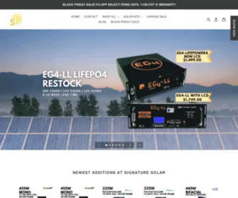 Signaturesolar.com(Signature Solar) Screenshot