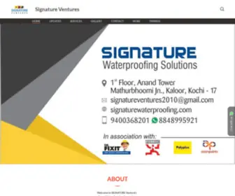 Signaturewaterproofing.com(Signature Waterproofing) Screenshot