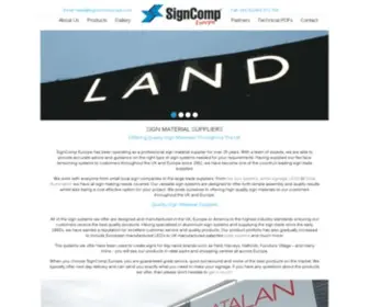 Signcompeurope.com(Sign Making Suppliers) Screenshot