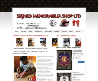 Signedmemorabiliashop.co.uk(Signed Memorabilia Shop) Screenshot