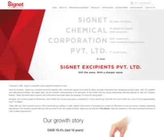 Signetchem.com(The Complete Excipient Company) Screenshot