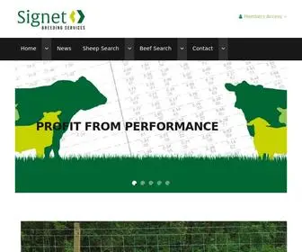 Signetdata.com(Signet Breeding Services) Screenshot