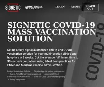 Signetic.com(Vaccination Management Software) Screenshot