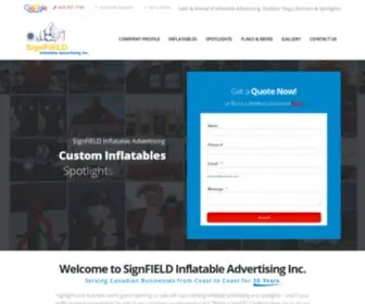 Signfield.ca(SignFIELD Inflatable Signs & Advertising) Screenshot