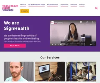 Signhealth.org.uk(The Deaf Health Charity) Screenshot