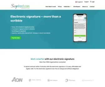 Signhost.com(Electronic Signing and ID Verification) Screenshot