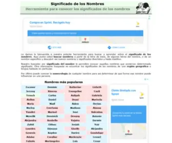 Significadodelosnombres.mx(Significado de los Nombres) Screenshot