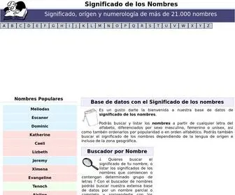 Significadodelosnombres.net(Significado de los Nombres) Screenshot