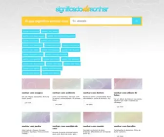 Significadodesonhar.com.br(Significado de Sonhar) Screenshot