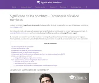 Significados-Nombres.com(Significado de Nombres) Screenshot