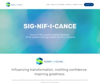 Significanceinc.com(Significance, Inc) Screenshot