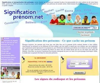 Signification-Prenom.net(Signification et origine des prénoms) Screenshot