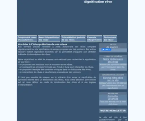 Signification-Reves.fr(Signification Reves) Screenshot