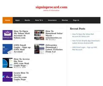 Signinprocard.com(Home of Information) Screenshot