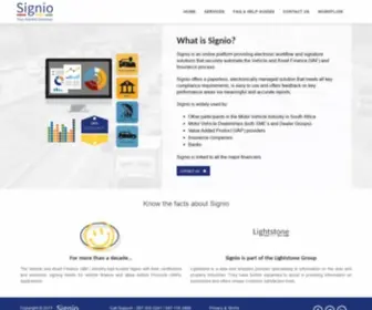 Signio.co.za(Signio Your Market Gateway) Screenshot