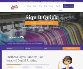 SignitQuick.com(Signs, Banners, Car Decals, Digital Printing & Awnings) Screenshot