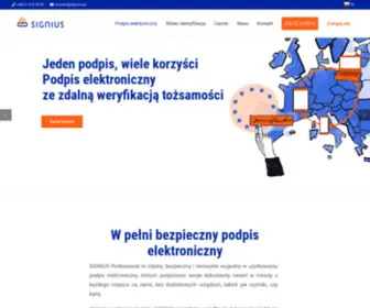 Signius.eu(Podpis elektroniczny) Screenshot