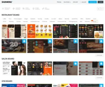 Signmenu.com(Digital menu boards with video for restaurant) Screenshot