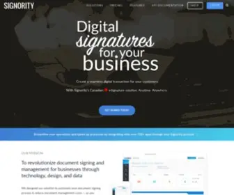 Signority.com(Easy and Secure eSignatures Solutions) Screenshot