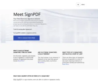 Signpdf.com(Legally Binding Electronic Signatures) Screenshot