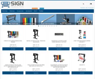 Signproduction.co.uk(Signproduction gives you the best prices and fast delivery of all machines and comsumable products) Screenshot