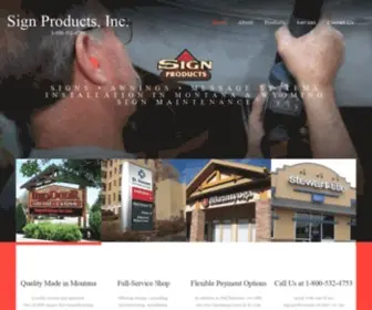 Signproductsinc.com(Sign Products of Montana and Wyoming) Screenshot