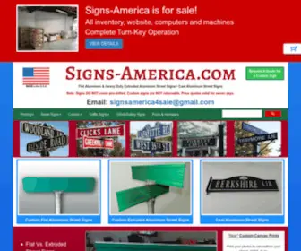 Signs-America.com(Specializing in custom designed street signs) Screenshot