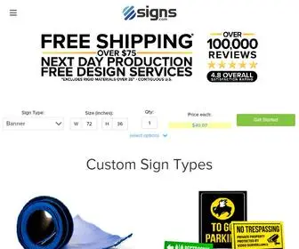 Signs.com(Custom Signs & Signage Online) Screenshot