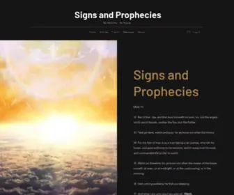 Signsandprophecies.com(Signs and Prophecies) Screenshot