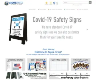 Signsdirect.com(Supplier of Sidewalk Sign Stands) Screenshot