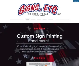 Signsetcusa.com(Signs Etc) Screenshot