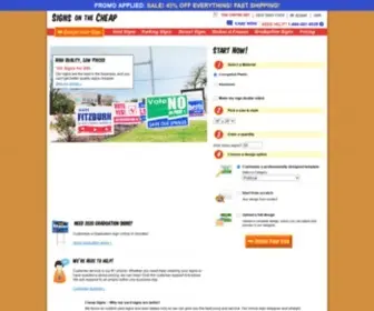 Signsonthecheap.com(Custom Yard Signs) Screenshot