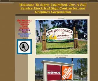 Signsunlimitedinc.com(Signs Unlimited) Screenshot