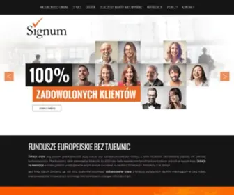 Signum.org.pl(Dotacje unijne dla firm na inwestycje) Screenshot