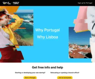 Signupforportugal.pt(Portugal and its capital Lisboa are amongst the most exciting startup ecosystems in the world) Screenshot