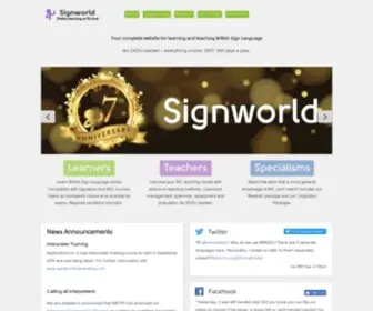 SignWorldlearn.com(Signworld) Screenshot